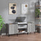 vidaXL - Platenkast - 121x38x48 - cm - bewerkt - hout - grijs - sonoma - eikenkleurig