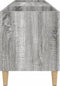 vidaXL - Platenkast - 121x38x48 - cm - bewerkt - hout - grijs - sonoma - eikenkleurig