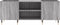 vidaXL - Platenkast - 121x38x48 - cm - bewerkt - hout - grijs - sonoma - eikenkleurig