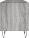 vidaXL - Platenkast - 121x38x48 - cm - bewerkt - hout - grijs - sonoma - eikenkleurig