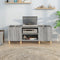 vidaXL - Platenkast - 121x38x48 - cm - bewerkt - hout - grijs - sonoma - eikenkleurig