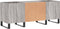 vidaXL - Platenkast - 121x38x48 - cm - bewerkt - hout - grijs - sonoma - eikenkleurig