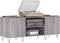 vidaXL - Platenkast - 121x38x48 - cm - bewerkt - hout - grijs - sonoma - eikenkleurig
