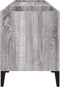 vidaXL - Platenkast - 121x38x48 - cm - bewerkt - hout - grijs - sonoma - eikenkleurig