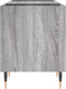 vidaXL - Platenkast - 121x38x48 - cm - bewerkt - hout - grijs - sonoma - eikenkleurig