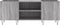 vidaXL - Platenkast - 121x38x48 - cm - bewerkt - hout - grijs - sonoma - eikenkleurig