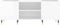 vidaXL - Platenkast - 121x38x48 - cm - bewerkt - hout - hoogglans - wit