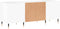 vidaXL - Platenkast - 121x38x48 - cm - bewerkt - hout - hoogglans - wit