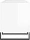 vidaXL - Platenkast - 121x38x48 - cm - bewerkt - hout - hoogglans - wit