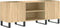 vidaXL - Platenkast - 121x38x48 - cm - bewerkt - hout - sonoma - eikenkleurig