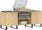vidaXL - Platenkast - 121x38x48 - cm - bewerkt - hout - sonoma - eikenkleurig