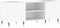 vidaXL - Platenkast - 121x38x48 - cm - bewerkt - hout - wit