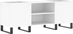 vidaXL - Platenkast - 121x38x48 - cm - bewerkt - hout - wit