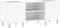 vidaXL - Platenkast - 121x38x48 - cm - bewerkt - hout - wit