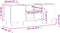 vidaXL - Platenkast - 121x38x48 - cm - bewerkt - hout - wit