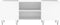 vidaXL - Platenkast - 121x38x48 - cm - bewerkt - hout - wit