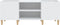 vidaXL - Platenkast - 121x38x48 - cm - bewerkt - hout - wit