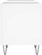 vidaXL - Platenkast - 121x38x48 - cm - bewerkt - hout - wit