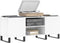 vidaXL - Platenkast - 121x38x48 - cm - bewerkt - hout - wit