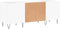 vidaXL - Platenkast - 121x38x48 - cm - bewerkt - hout - wit