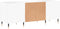vidaXL - Platenkast - 121x38x48 - cm - bewerkt - hout - wit