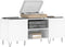 vidaXL - Platenkast - 121x38x48 - cm - bewerkt - hout - wit