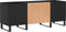 vidaXL - Platenkast - 121x38x48 - cm - bewerkt - hout - zwart