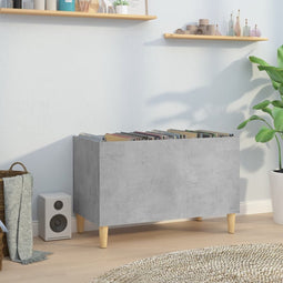 vidaXL - Platenkast - 74,5x38x48 - cm - bewerkt - hout - betongrijs