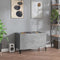 vidaXL - Platenkast - 74,5x38x48 - cm - bewerkt - hout - betongrijs
