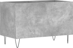 vidaXL - Platenkast - 74,5x38x48 - cm - bewerkt - hout - betongrijs