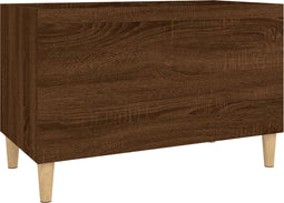 vidaXL - Platenkast - 74,5x38x48 - cm - bewerkt - hout - bruin - eikenkleur