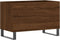vidaXL - Platenkast - 74,5x38x48 - cm - bewerkt - hout - bruin - eikenkleur
