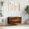 vidaXL - Platenkast - 74,5x38x48 - cm - bewerkt - hout - gerookt - eikenkleurig