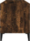 vidaXL - Platenkast - 74,5x38x48 - cm - bewerkt - hout - gerookt - eikenkleurig