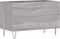 vidaXL - Platenkast - 74,5x38x48 - cm - bewerkt - hout - grijs - sonoma - eikenkleurig