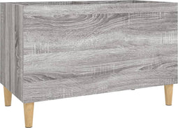 vidaXL - Platenkast - 74,5x38x48 - cm - bewerkt - hout - grijs - sonoma - eikenkleurig