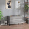 vidaXL - Platenkast - 74,5x38x48 - cm - bewerkt - hout - grijs - sonoma - eikenkleurig