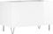 vidaXL - Platenkast - 74,5x38x48 - cm - bewerkt - hout - hoogglans - wit
