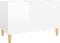 vidaXL - Platenkast - 74,5x38x48 - cm - bewerkt - hout - hoogglans - wit