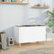 vidaXL - Platenkast - 74,5x38x48 - cm - bewerkt - hout - hoogglans - wit
