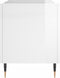 vidaXL - Platenkast - 74,5x38x48 - cm - bewerkt - hout - hoogglans - wit