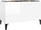 vidaXL - Platenkast - 74,5x38x48 - cm - bewerkt - hout - hoogglans - wit