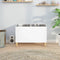 vidaXL - Platenkast - 74,5x38x48 - cm - bewerkt - hout - hoogglans - wit
