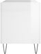 vidaXL - Platenkast - 74,5x38x48 - cm - bewerkt - hout - hoogglans - wit