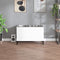 vidaXL - Platenkast - 74,5x38x48 - cm - bewerkt - hout - hoogglans - wit