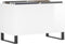 vidaXL - Platenkast - 74,5x38x48 - cm - bewerkt - hout - hoogglans - wit