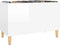 vidaXL - Platenkast - 74,5x38x48 - cm - bewerkt - hout - hoogglans - wit