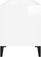 vidaXL - Platenkast - 74,5x38x48 - cm - bewerkt - hout - hoogglans - wit