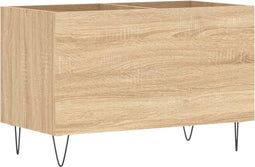 vidaXL - Platenkast - 74,5x38x48 - cm - bewerkt - hout - sonoma - eikenkleurig