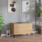 vidaXL - Platenkast - 74,5x38x48 - cm - bewerkt - hout - sonoma - eikenkleurig